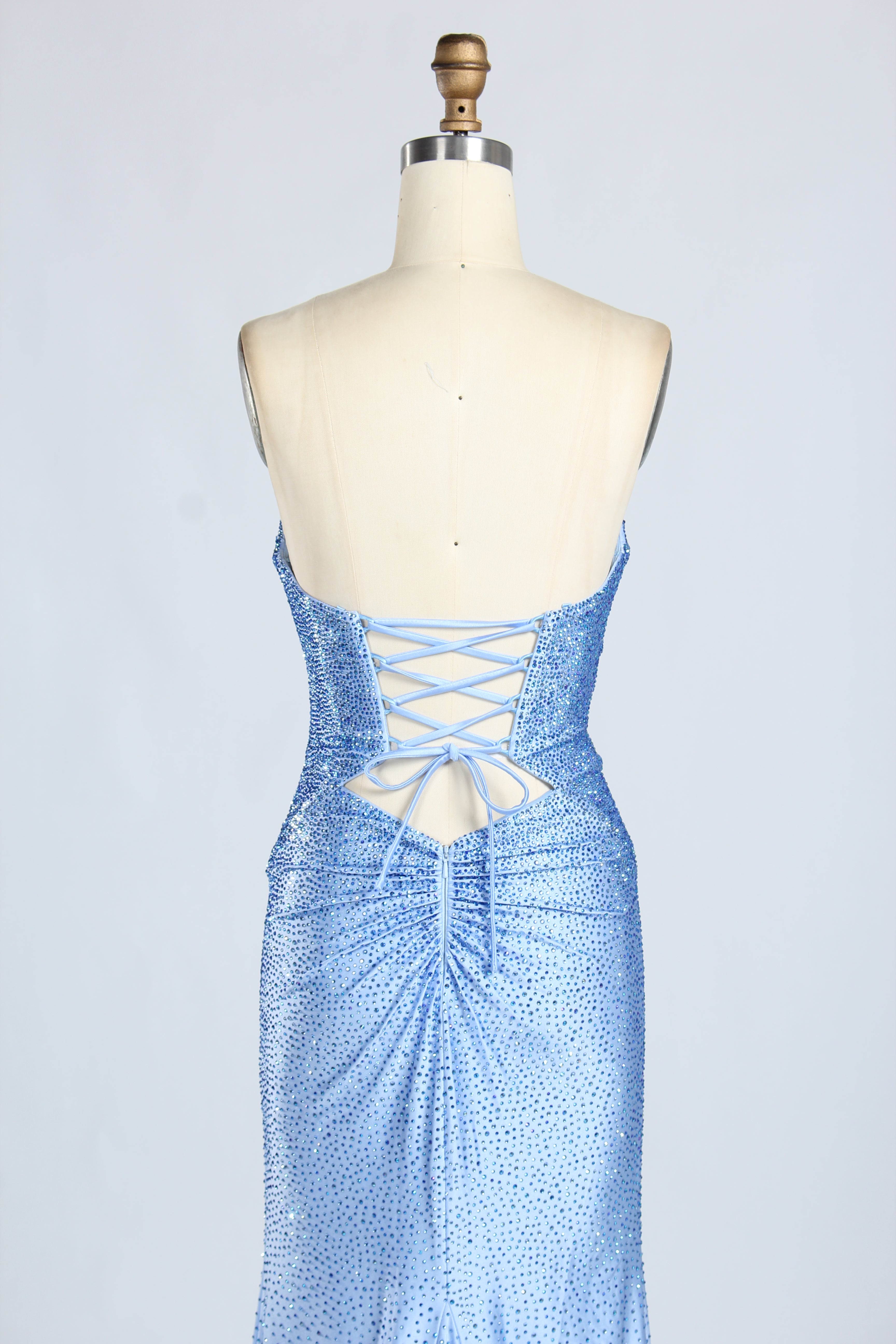 Wholesale Red Sequin Strapless Prom Dress 33213C Navy Blue