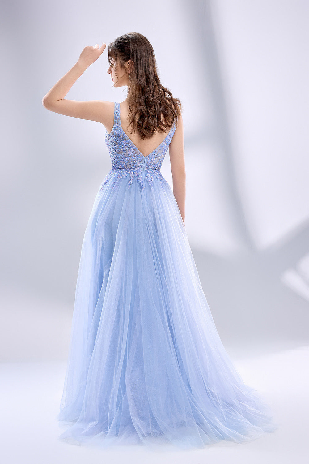 Wholesale Applique Tulle Prom Dress KT1454