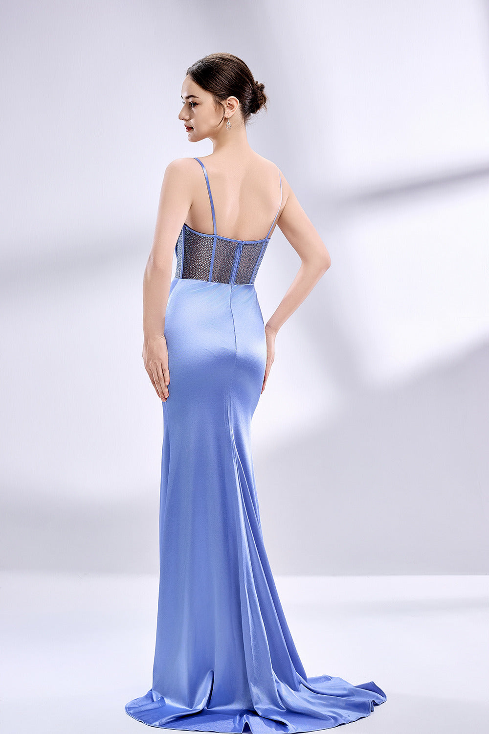 Elegant Satin Slit Prom Dress  Wholesale 33051
