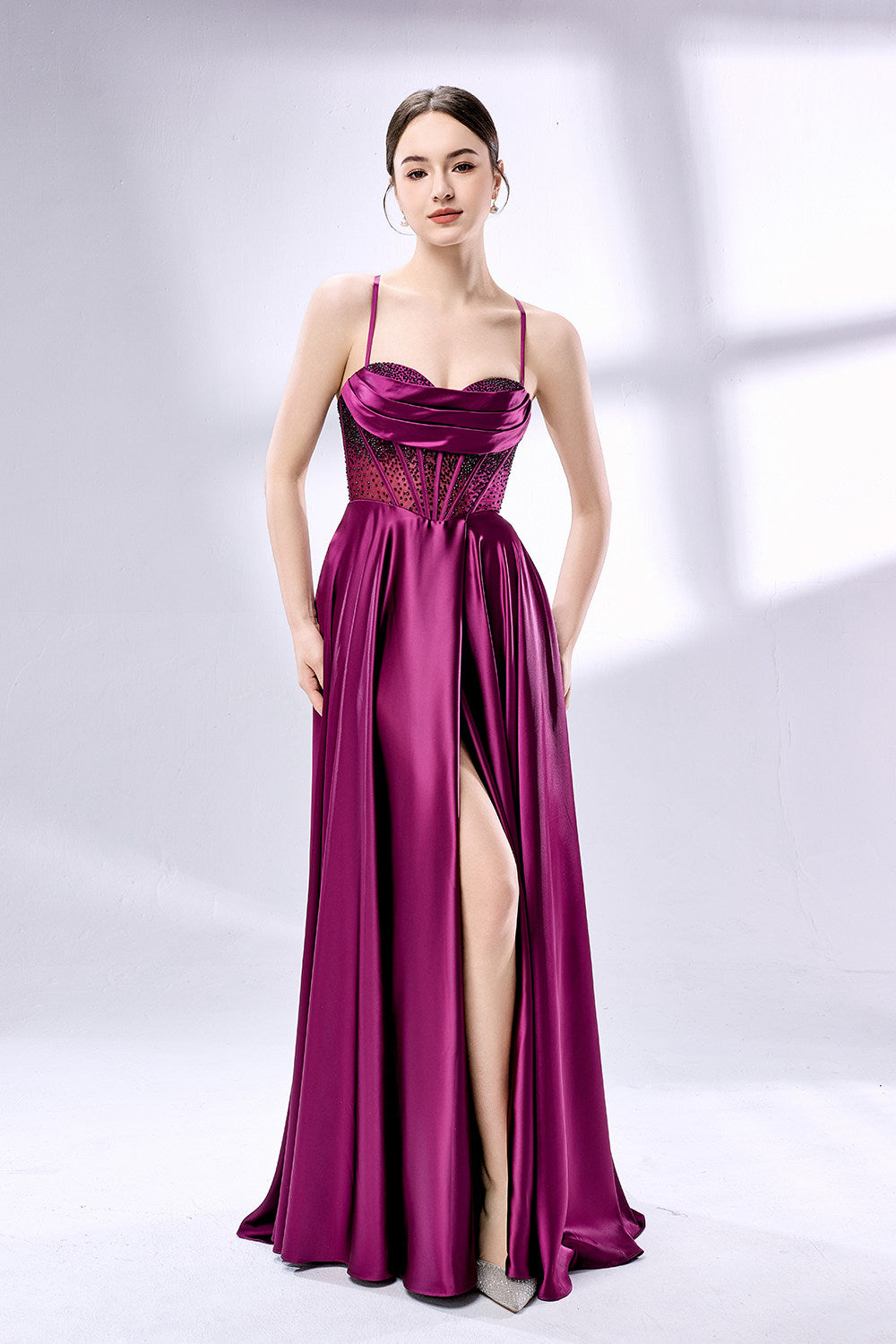 Wholesale Rhinestone - Embellished Corset Prom Gown 33116B