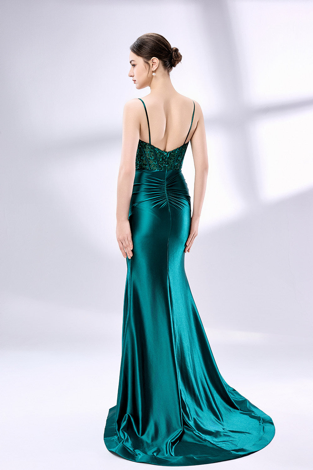 Wholesale sweetheart Corset Mermaid Stunning Satin Prom Dress 33108