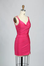 Wholesale Satin Spaghetti Strap Bodycon Cocktail Dress 32663S