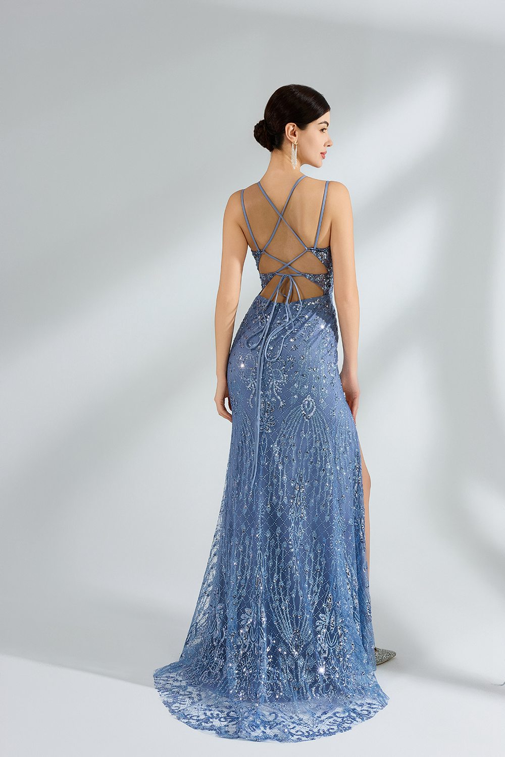 Wholesale Luxe Sequin Mermaid Prom Dress kt1396