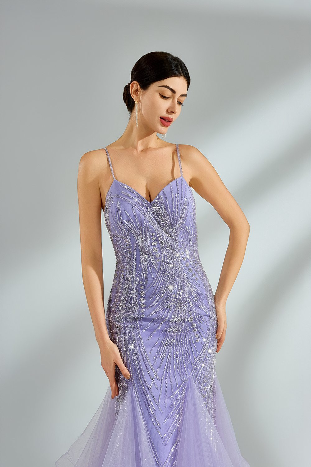 Wholesale Sparkling Mermaid Style Evening Dress 32844
