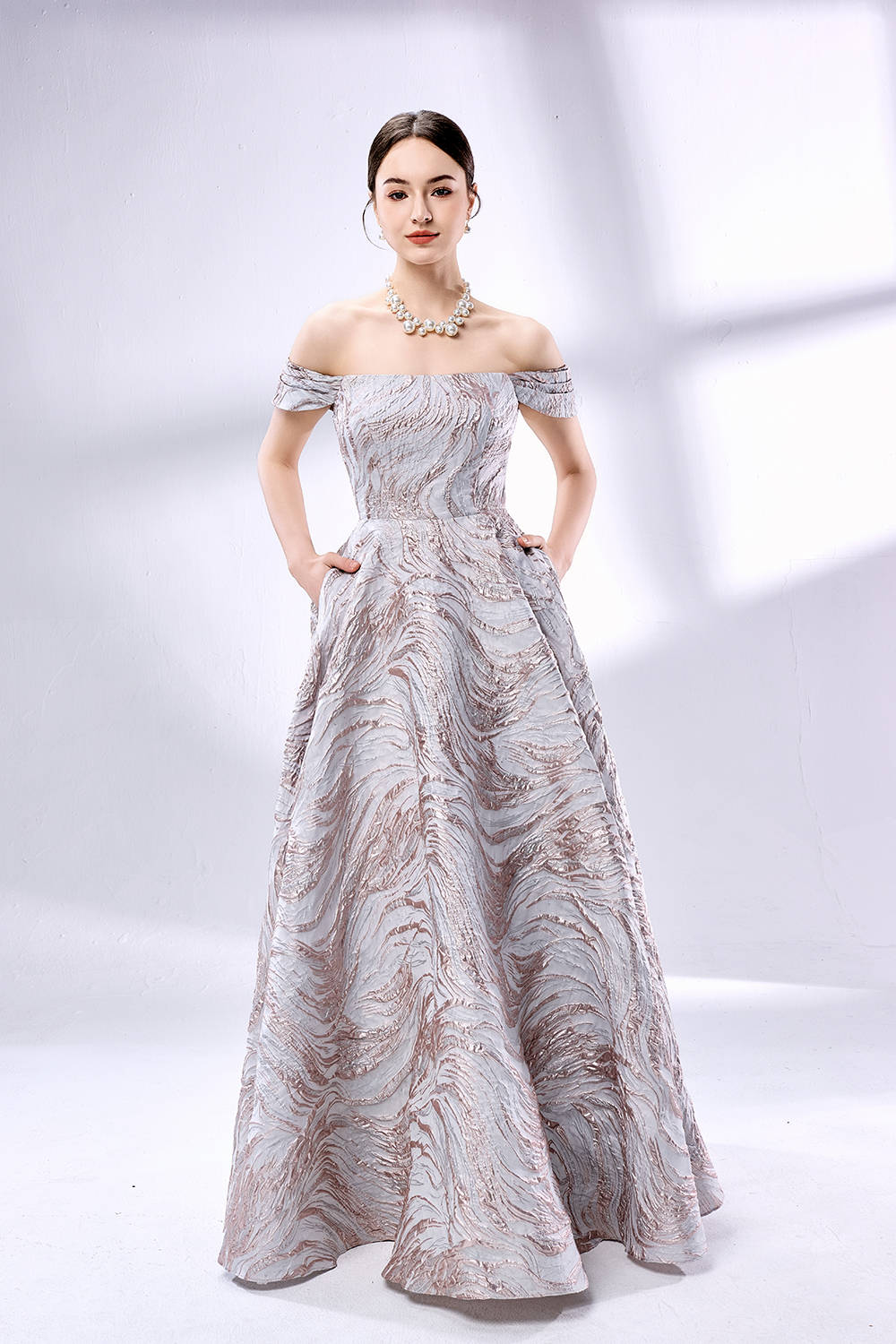 Wholesale Brocade Prom Dress 33144