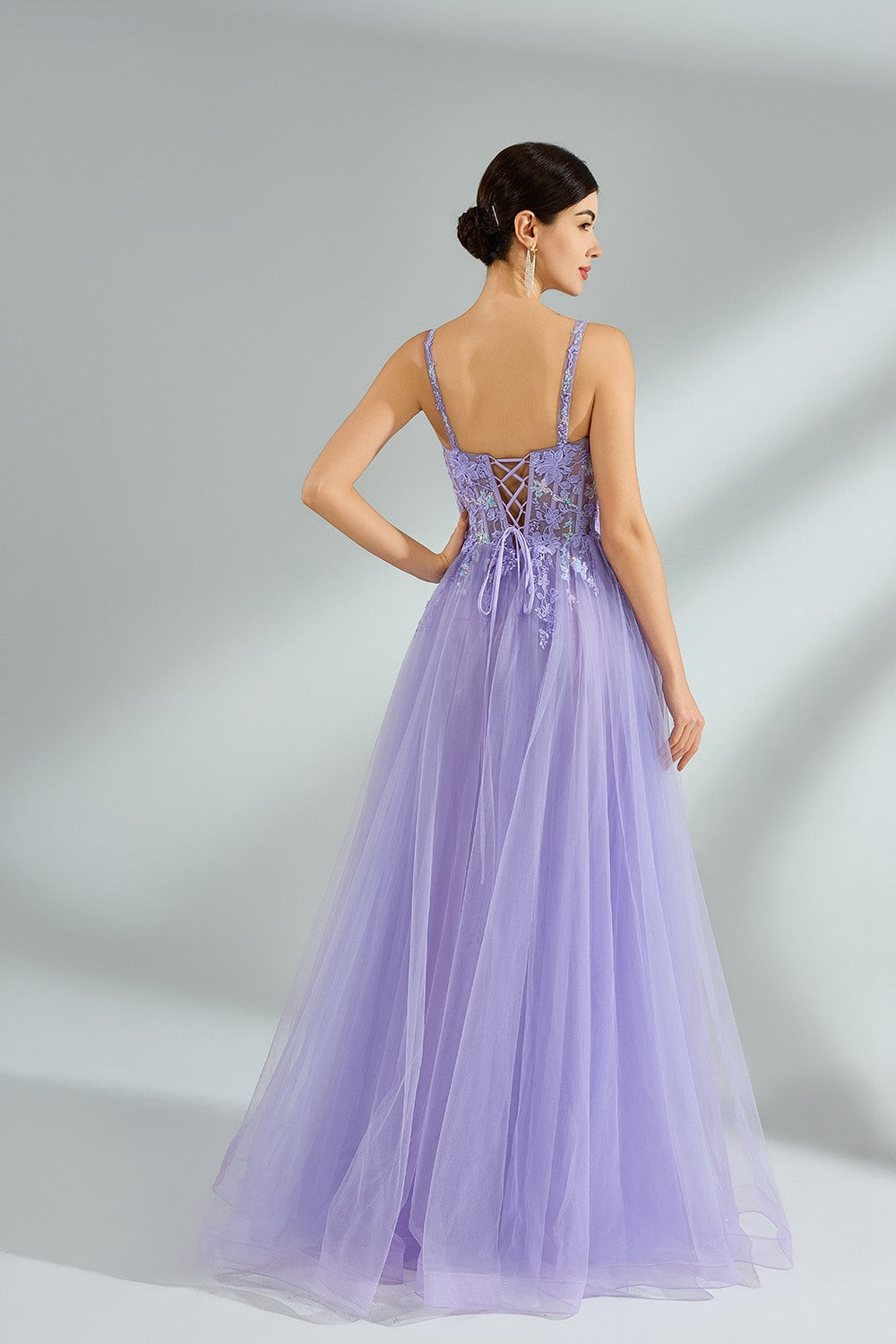 Wholesale Elegant Lace Floral Gown KT1393