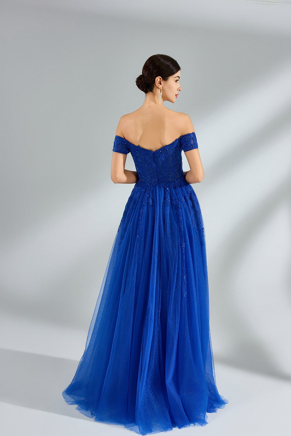 Wholesale Lace Bolero Sweetheart Neckline Slit Prom Dress 32941