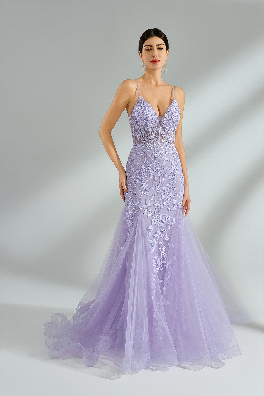 Wholesale Luxe Mermaid Lace  Prom Dress kt1394