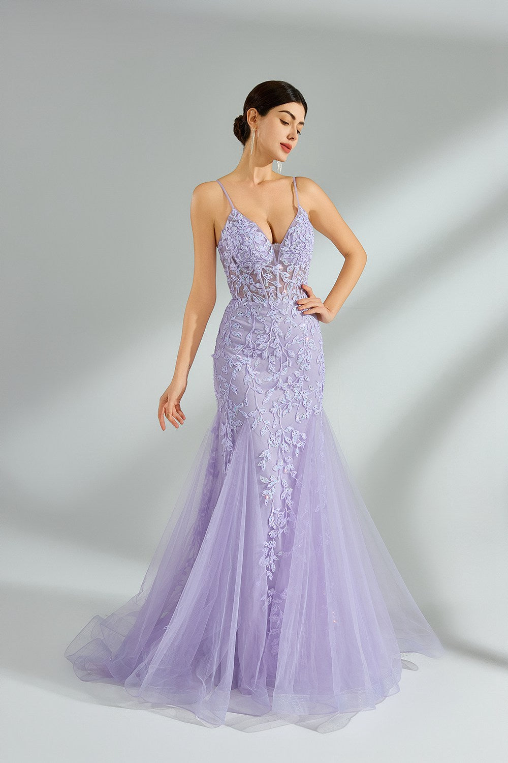 Wholesale Luxe Mermaid Lace  Prom Dress kt1394
