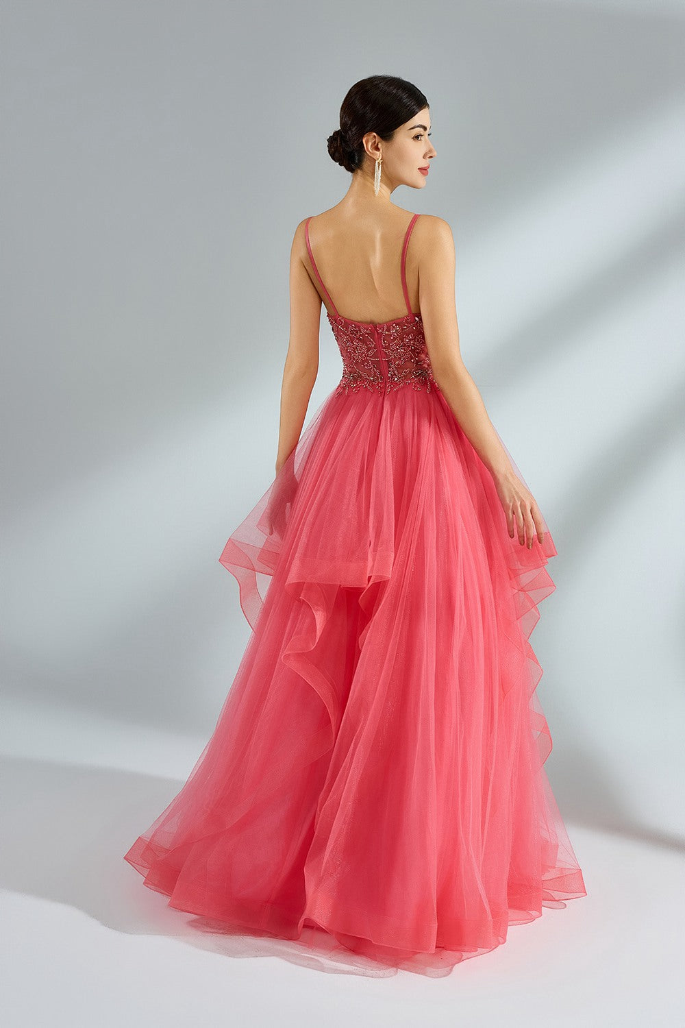 Wholesale Beaded Sparkling Tulle Prom Dresses 32907