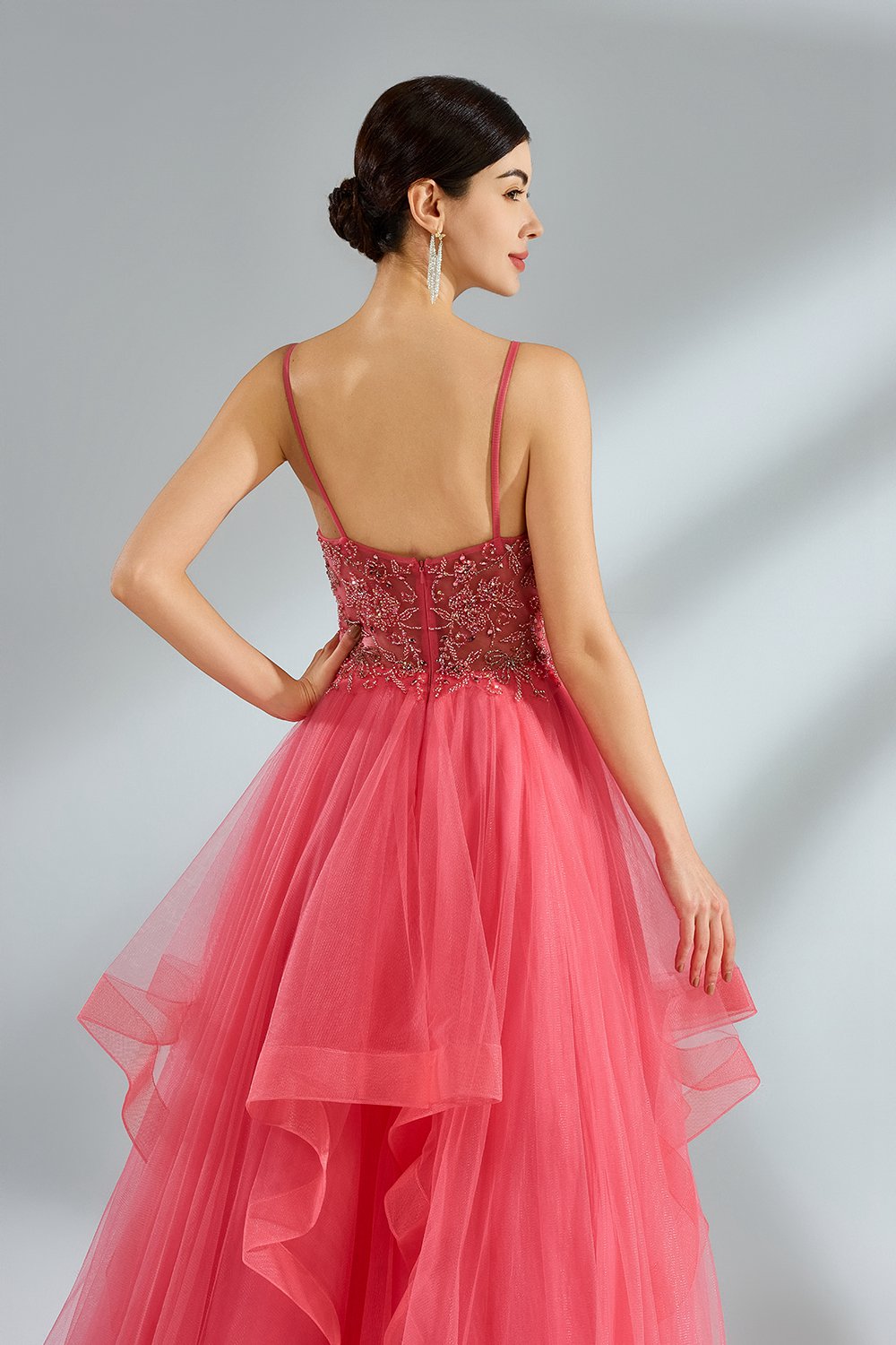 Wholesale Beaded Sparkling Tulle Prom Dresses 32907
