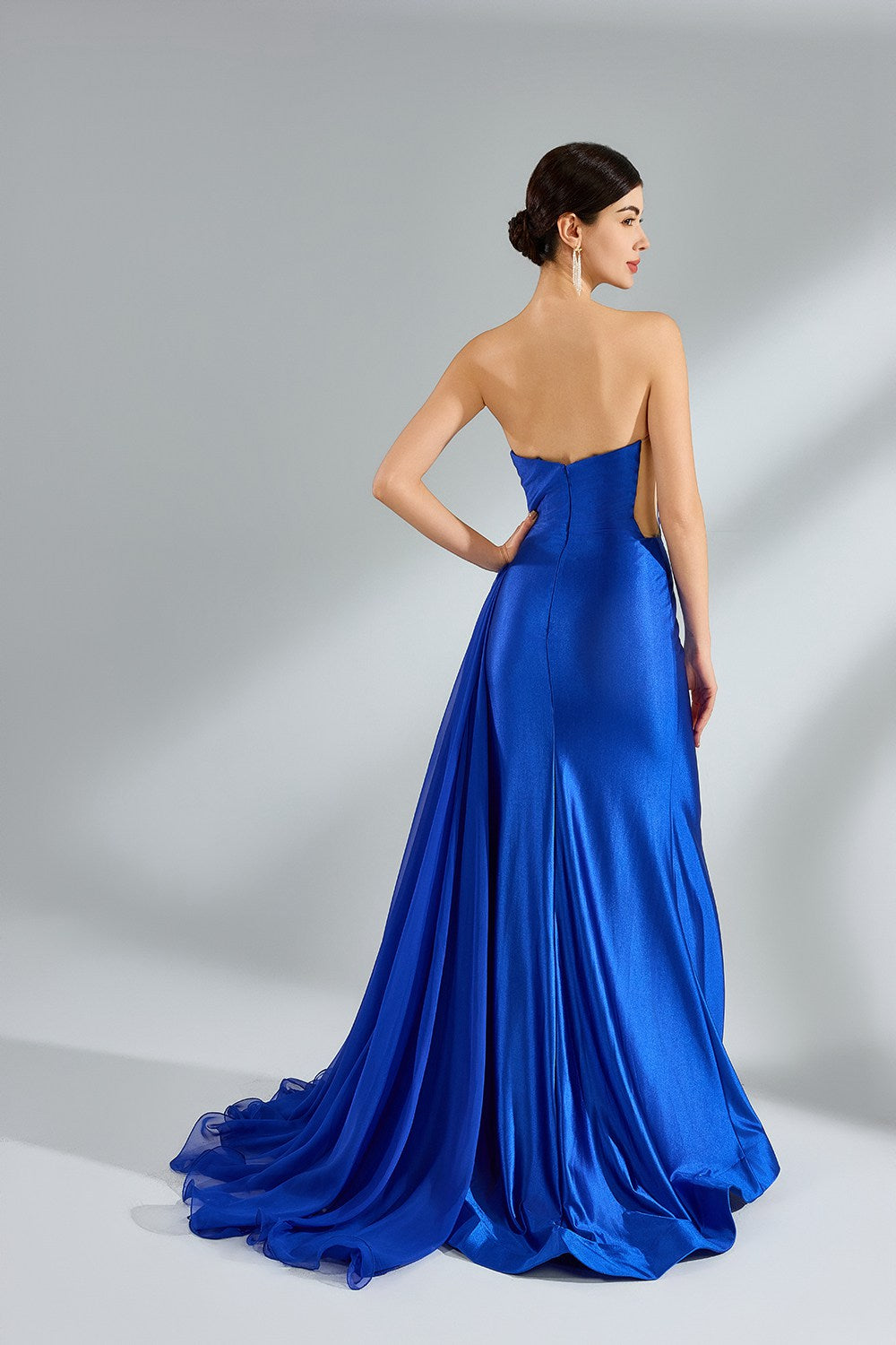 Wholesale Luxe Strapless Satin Prom Dress kt1399