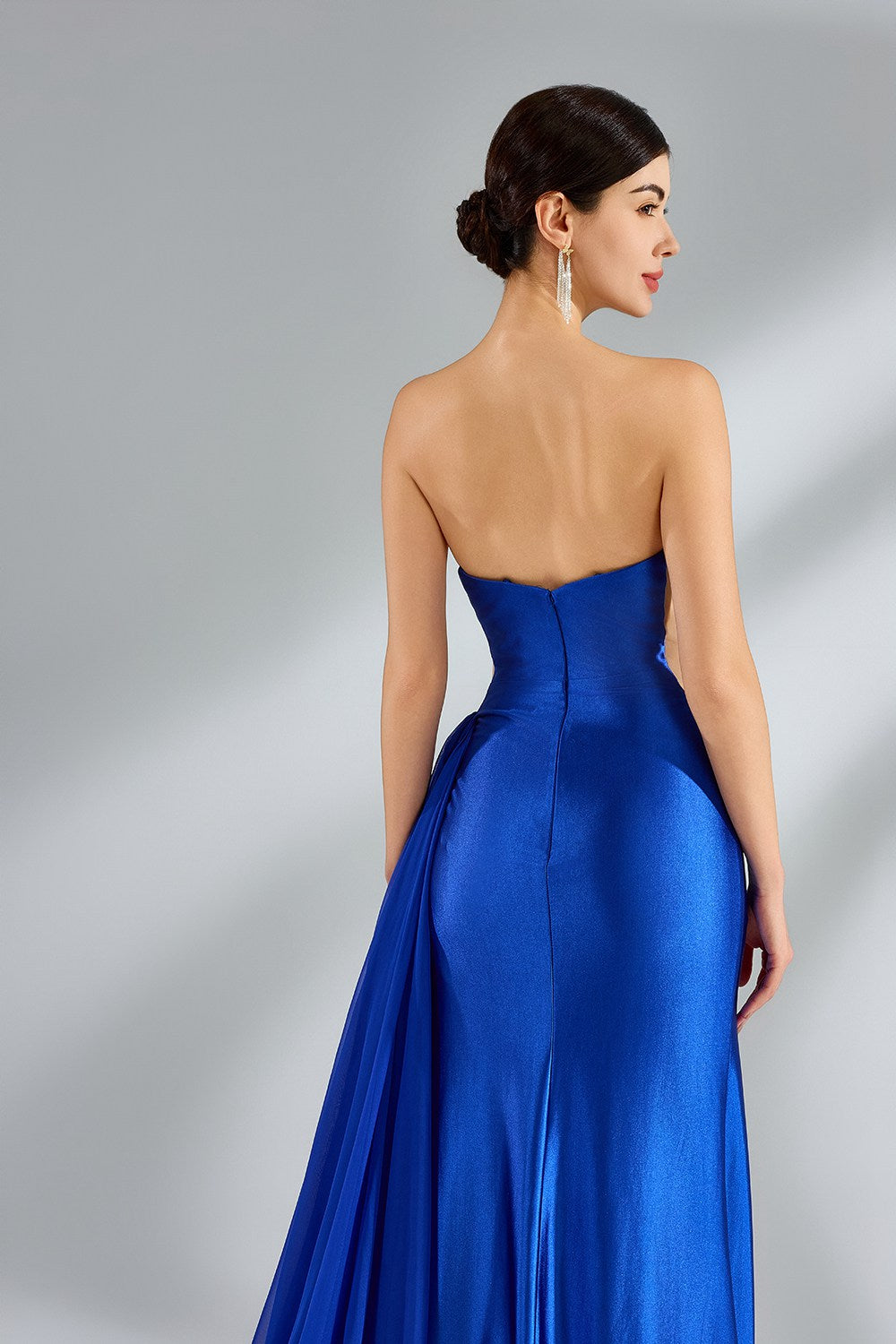 Wholesale Luxe Strapless Satin Prom Dress kt1399