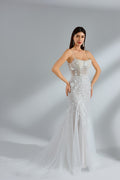 Wholesale Spaghetti - Strap Lace Tulle Mermaid Bridal Gown 32950