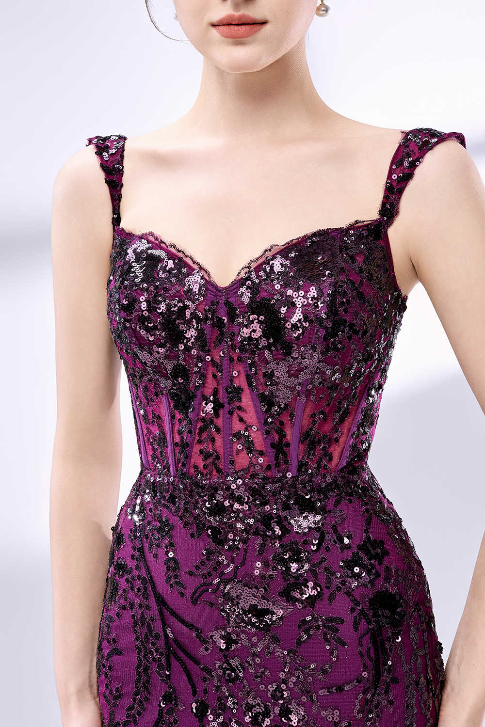 Glamorous Wholesale Gold Sequin Mermaid Prom Dress 33069