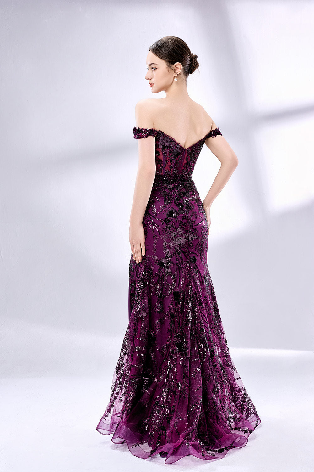 Glamorous Wholesale Gold Sequin Mermaid Prom Dress 33069