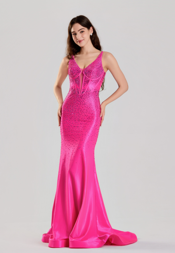 Wholesale Multi-Color Sequin Mermaid Prom Dress KT1424B