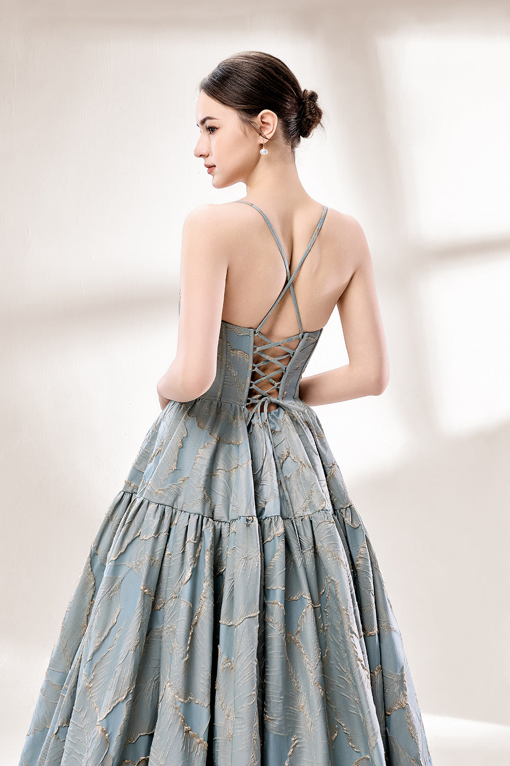 Wholesale Elegant Brocade Prom Dress 33177