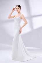 Wholesale Lace Applique Mermaid Wedding Dress with Cape 3332