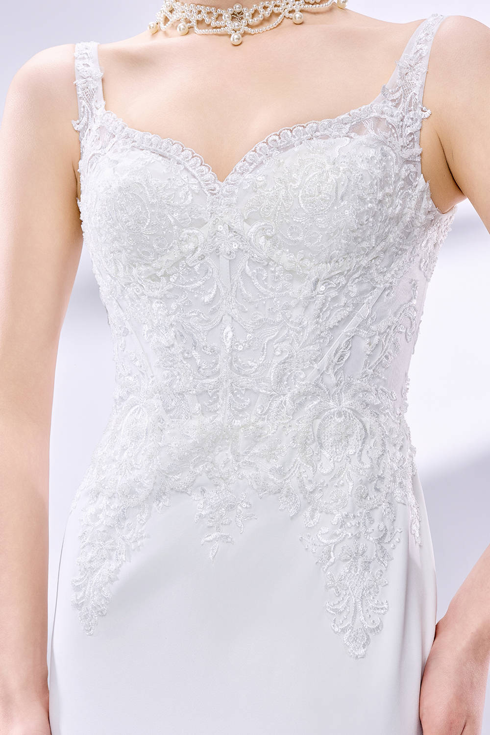 Wholesale Lace Applique Mermaid Wedding Dress with Cape 3332