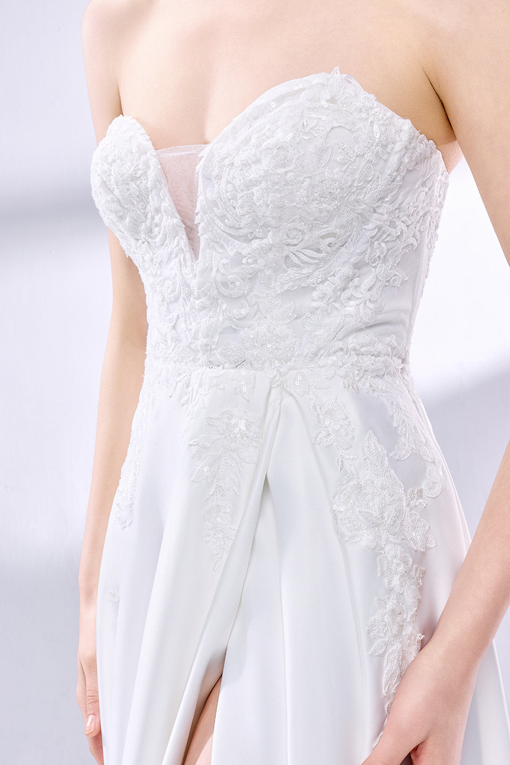 Wholesale  Sweetheart Neckline Wedding Dress with High Slit 3345