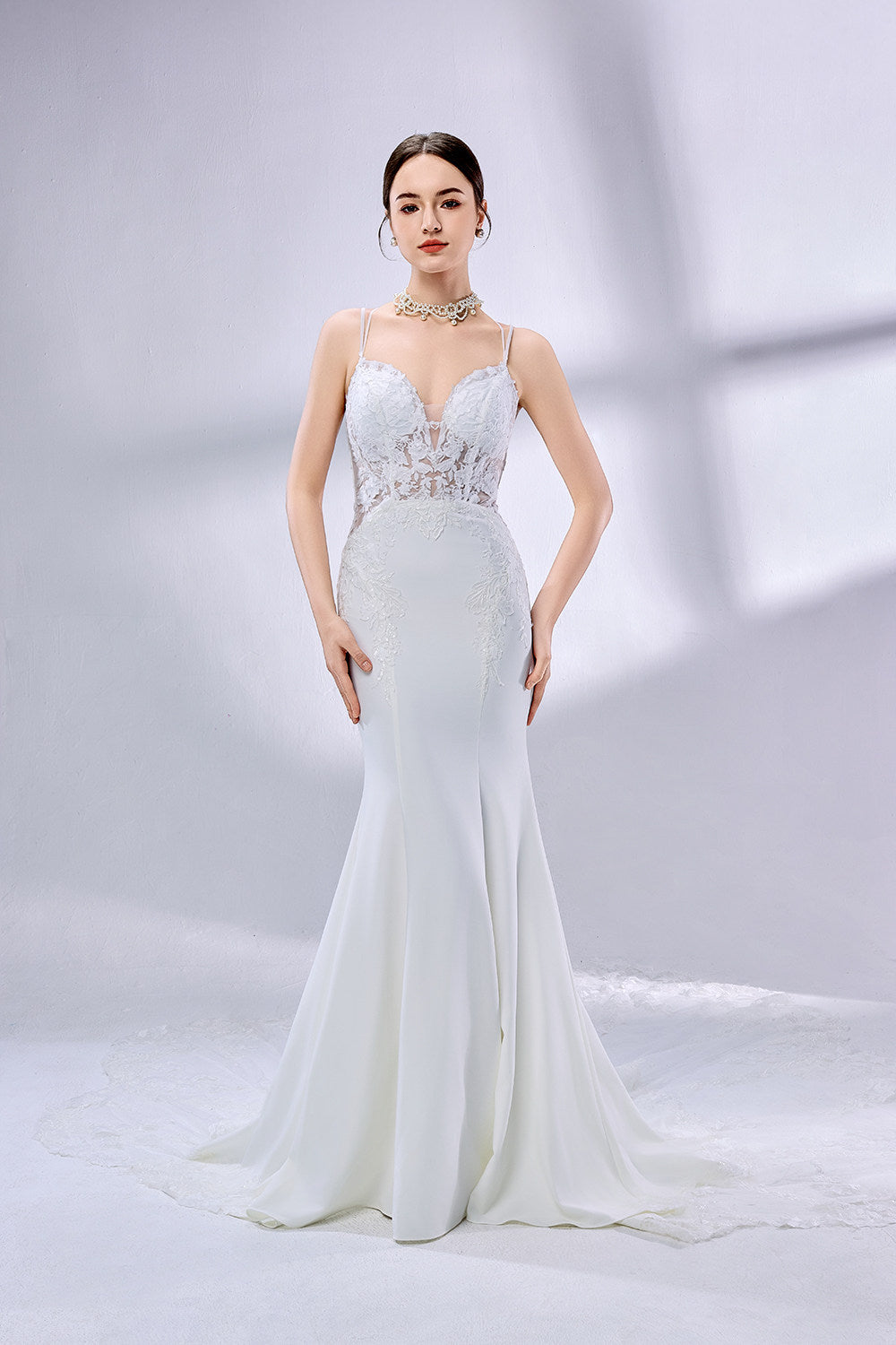 Wholesale Lace Mermaid Wedding Dress, Crisscross Back 3331