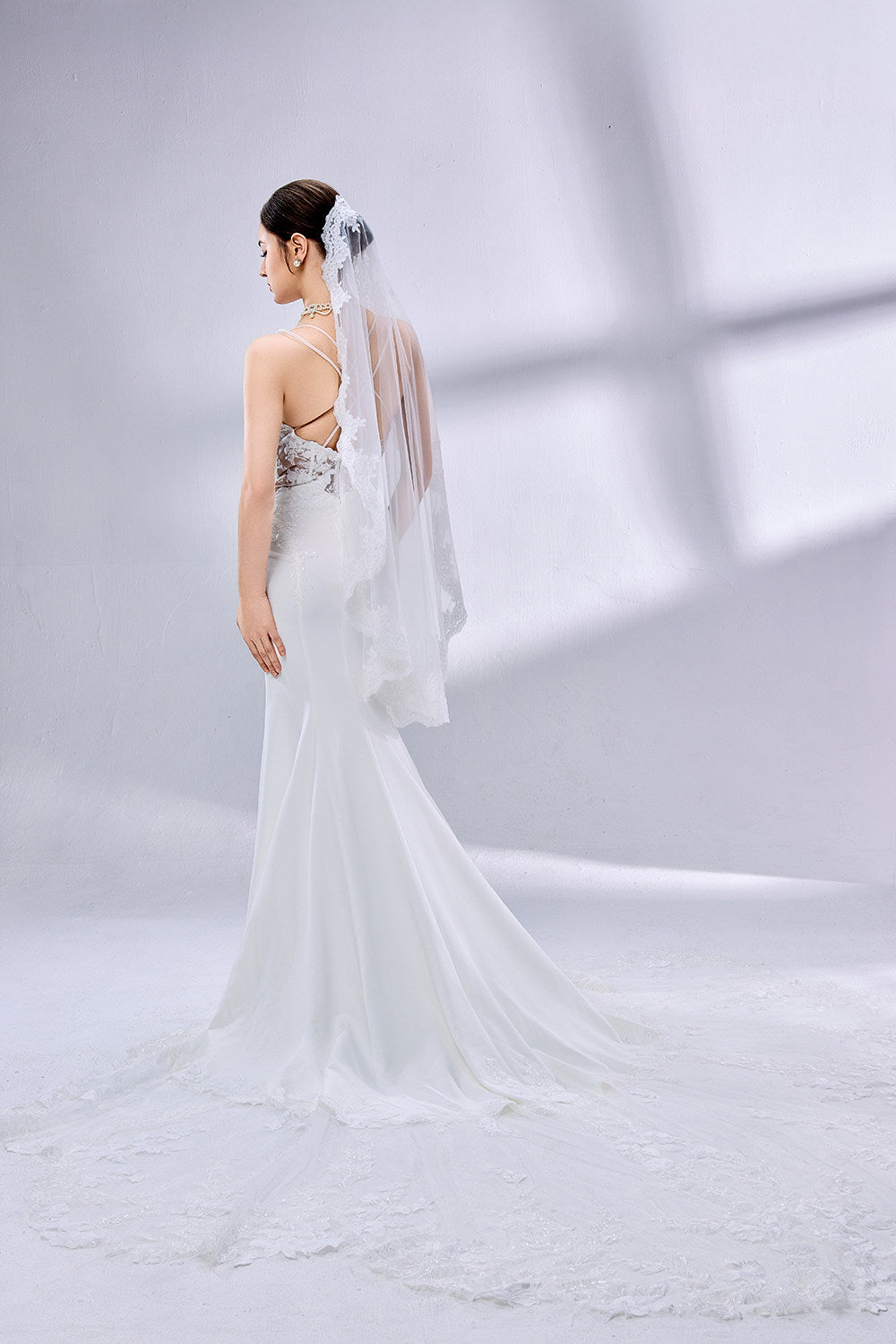 Wholesale Lace Mermaid Wedding Dress, Crisscross Back 3331