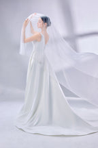 Supplier Cowl Neck Satin Ball Gown Wedding Dress 3342