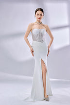 Wholesale Strapless Beaded Mermaid Wedding Dress 3336