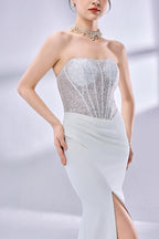 Wholesale Strapless Beaded Mermaid Wedding Dress 3336