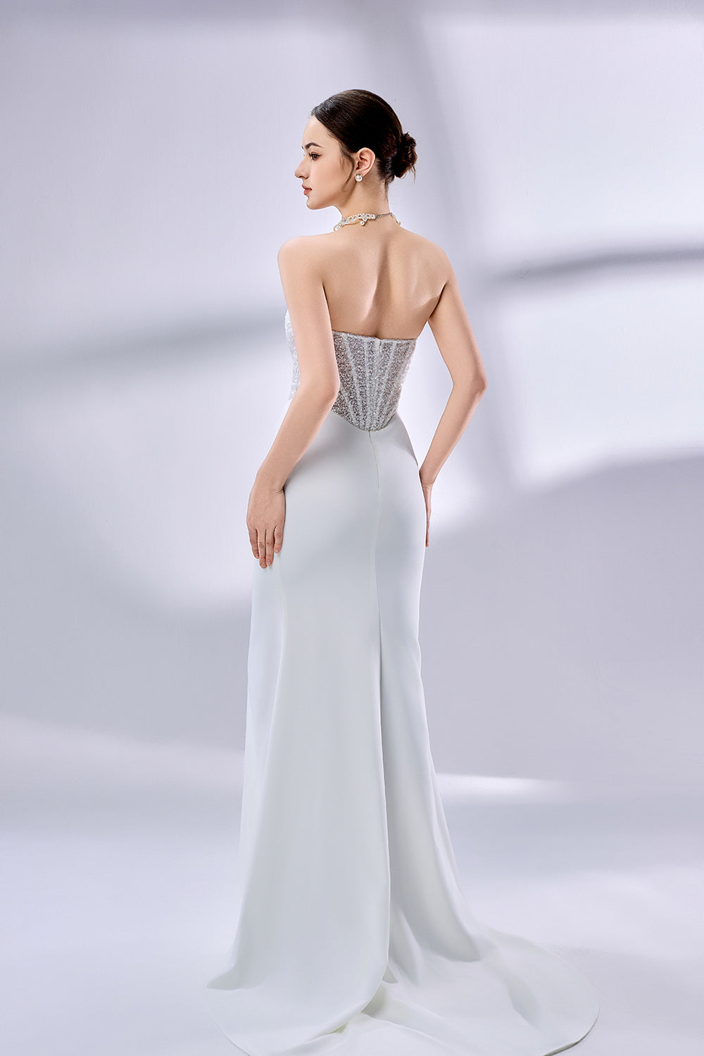 Wholesale Strapless Beaded Mermaid Wedding Dress 3336