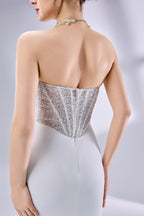 Wholesale Strapless Beaded Mermaid Wedding Dress 3336