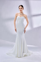 Wholesale Off-Shoulder Mermaid Wedding Dress with Puff Sleeves 3334