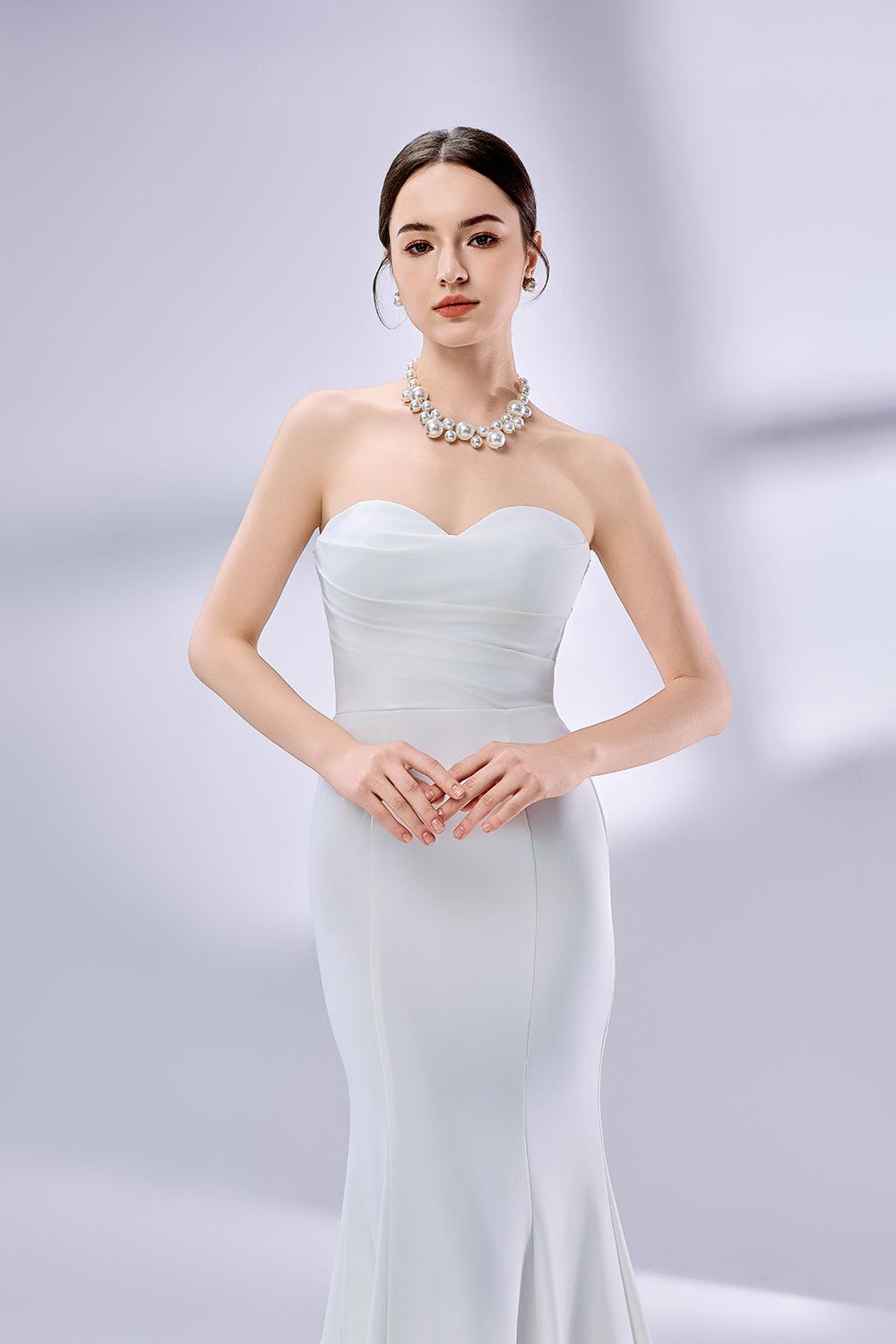 Wholesale Off-Shoulder Mermaid Wedding Dress with Puff Sleeves 3334