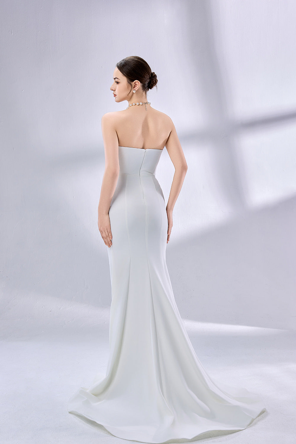 Wholesale Off-Shoulder Mermaid Wedding Dress with Puff Sleeves 3334