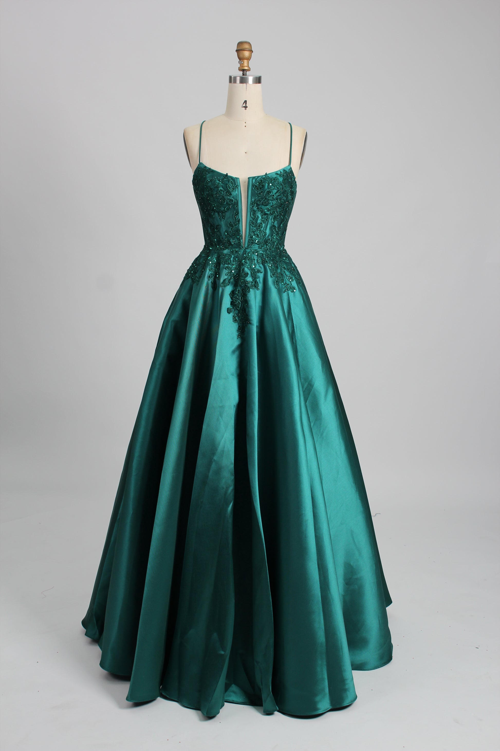 Wholesale Teal Lace Prom Dress with Criss - Cross Back 32785