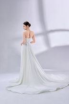Wholesale Off-Shoulder Floral Wedding Dress with High Slit 3333