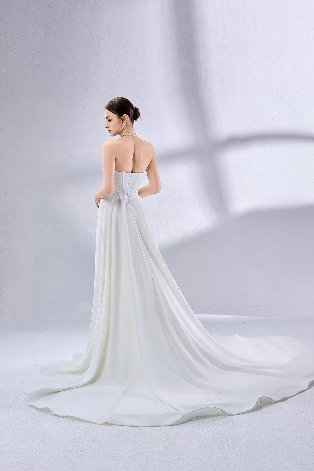 Wholesale Off-Shoulder Floral Wedding Dress with High Slit 3333
