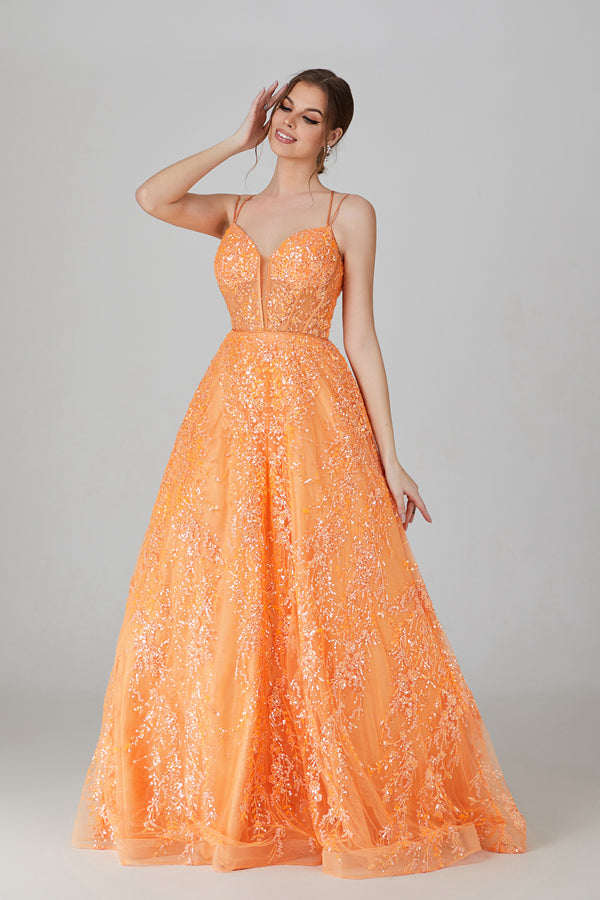 Wholesale Embroidered Sequin Prom Gown With Crisscross Back 32753