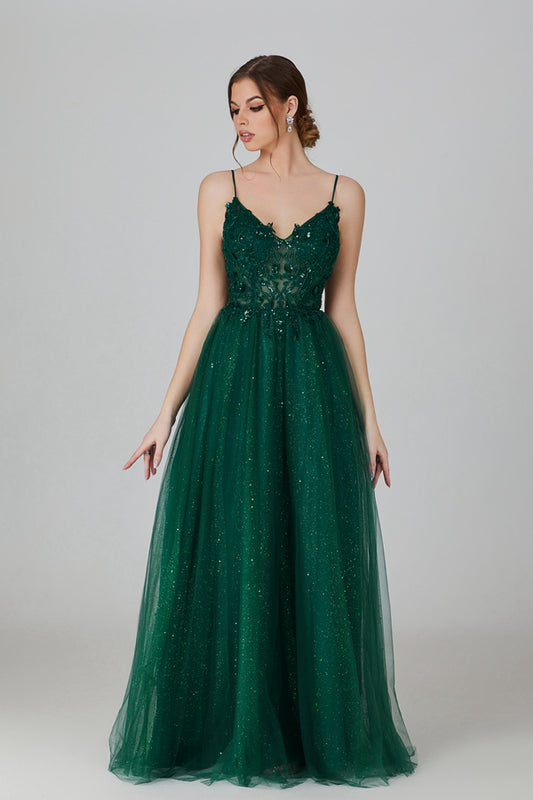 Wholesale Radiance Sparkling Tulle Dress with Lace Appliques - Unleash the Glamour 32713
