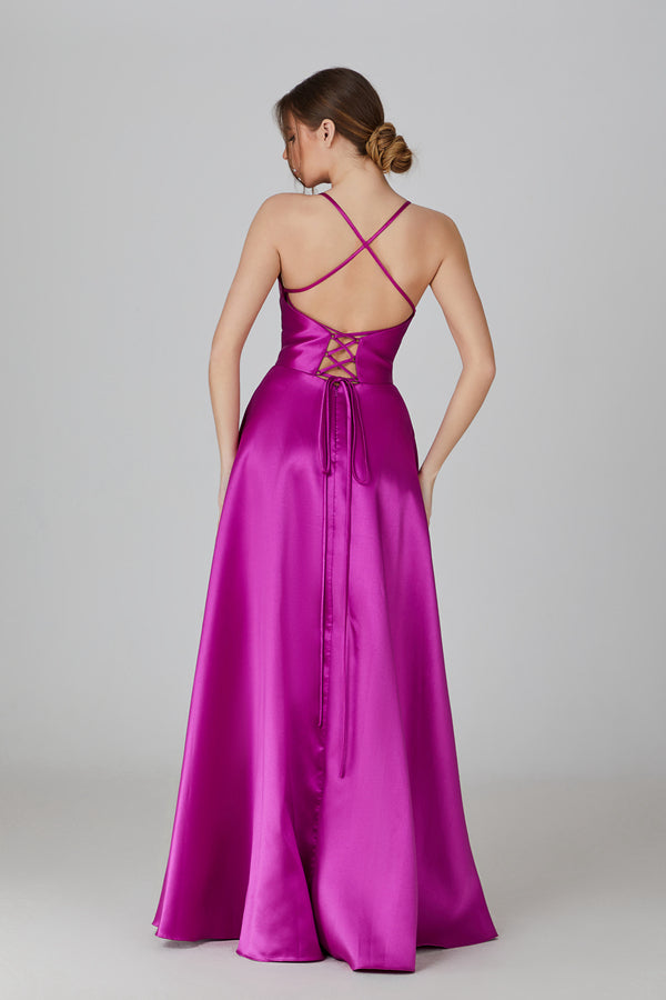 Wholesale Timeless Charm Simple A-Line Tulle Prom Gown 32747