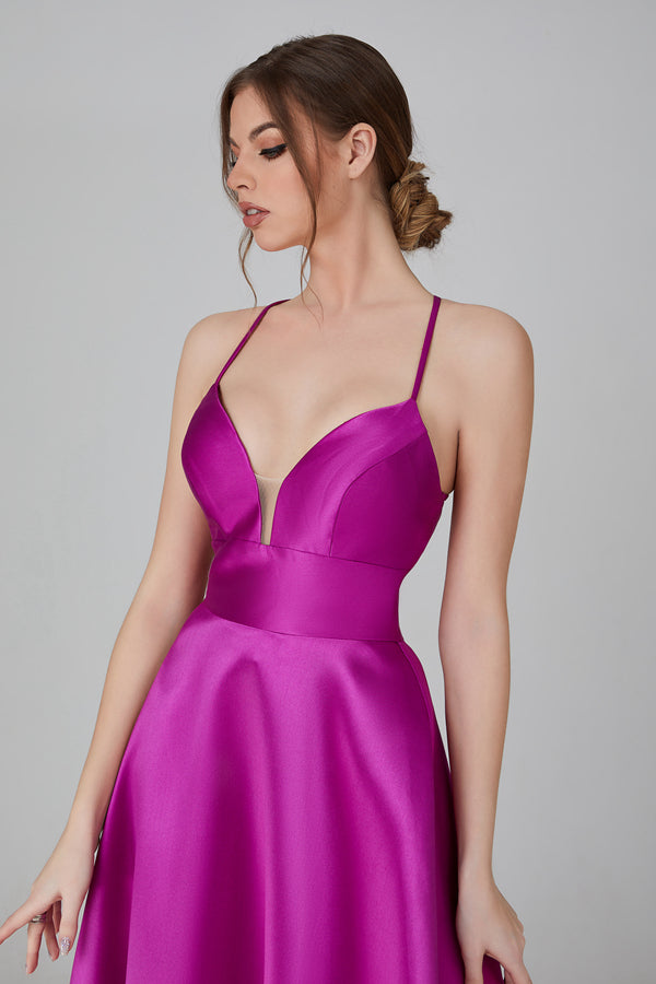 Wholesale Timeless Charm Simple A-Line Tulle Prom Gown 32747