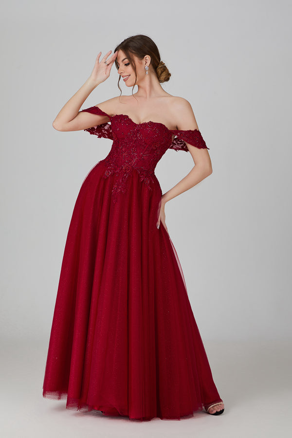 Wholesale Applique A Hand - Hot Fix Rhinestone Prom Gown 32717