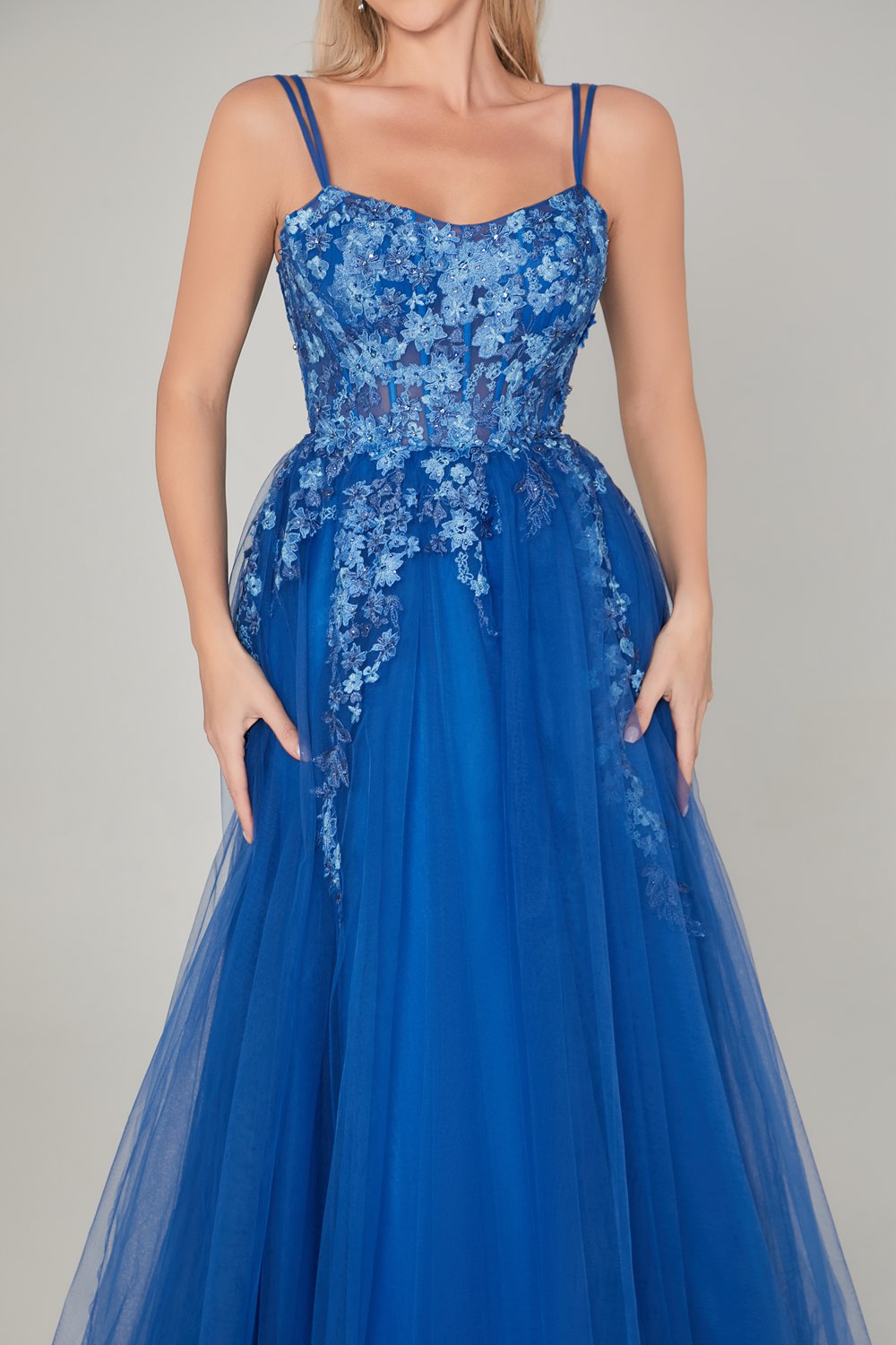 Supplier Ethereal Floral-Lace Tulle Ballgown KT1380