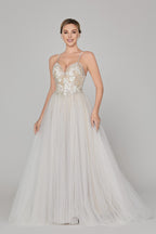 Wholesale Spaghetti - Strap Lace Tulle Bridal Gown 32850