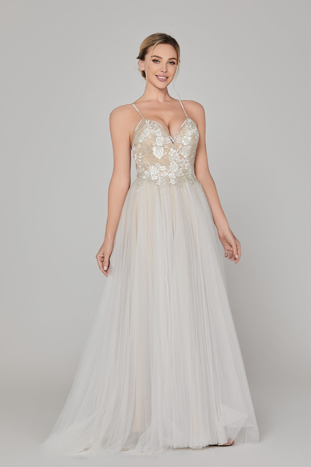 Lace Petal and Tulle Wedding Gown - A Floral Fantasy 32850