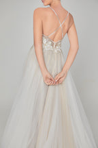 Wholesale Spaghetti - Strap Lace Tulle Bridal Gown 32850