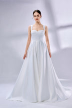 Wholesale Square - Neck Satin Ball Gown Bridal Dress 3325