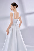 Wholesale Square - Neck Satin Ball Gown Bridal Dress 3325