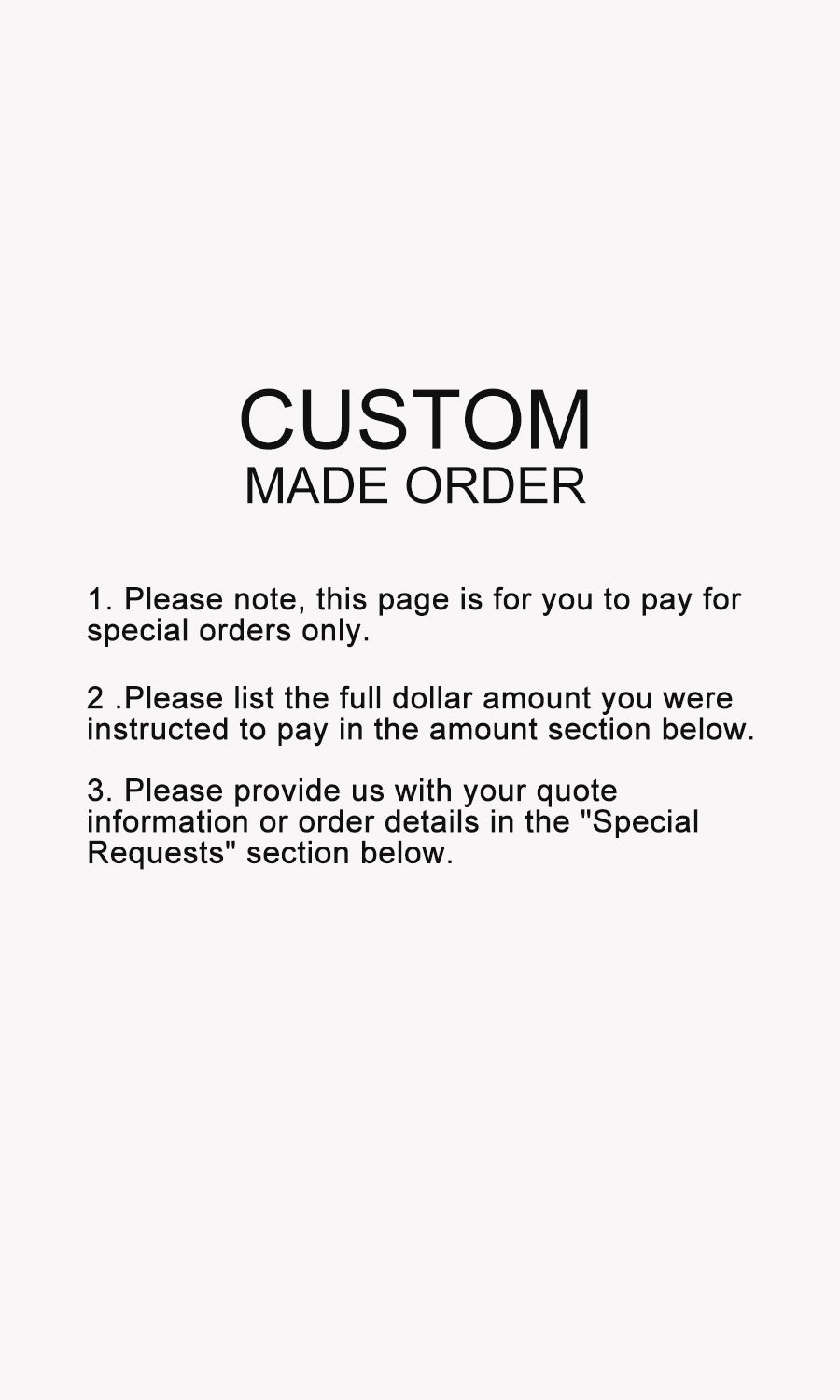 Sample Charge7 (Pay after confirm with the customer service)